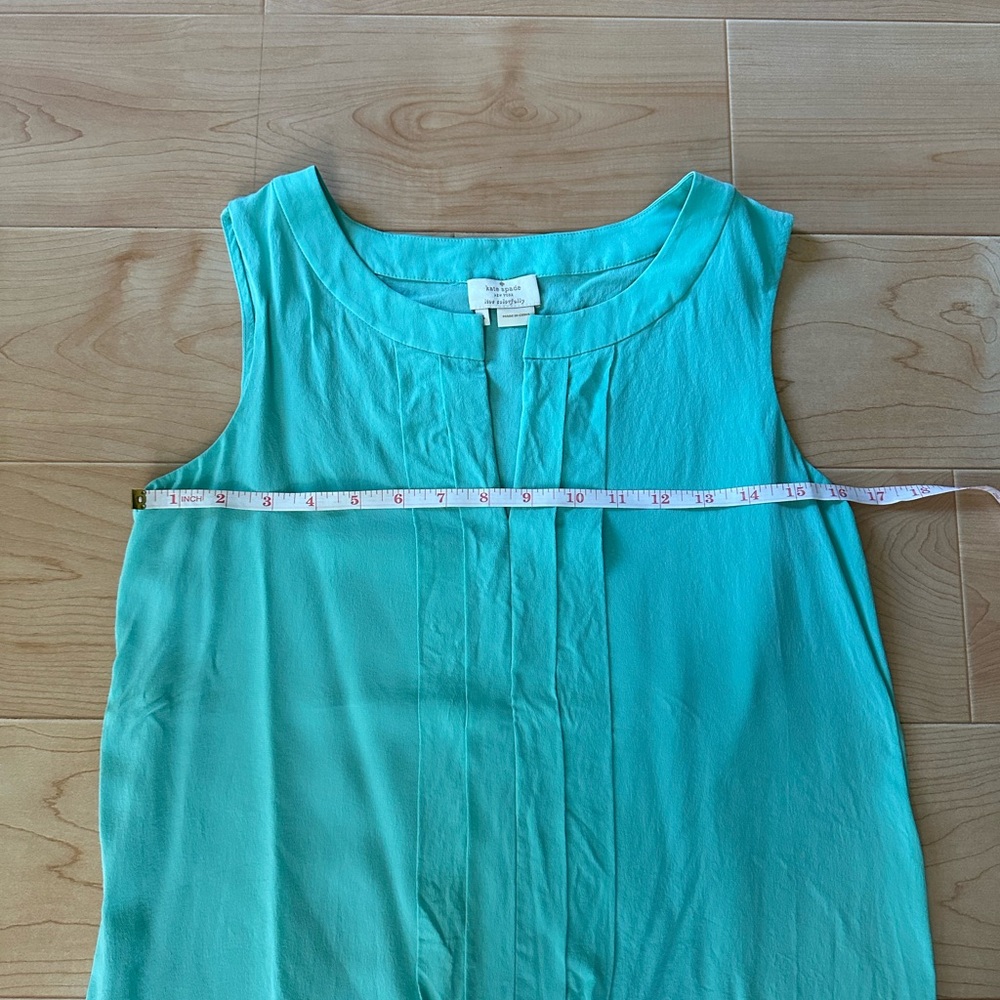 Kate Spade mint green silk sleeveless blouse size 6 tank - Picture 5 of 7